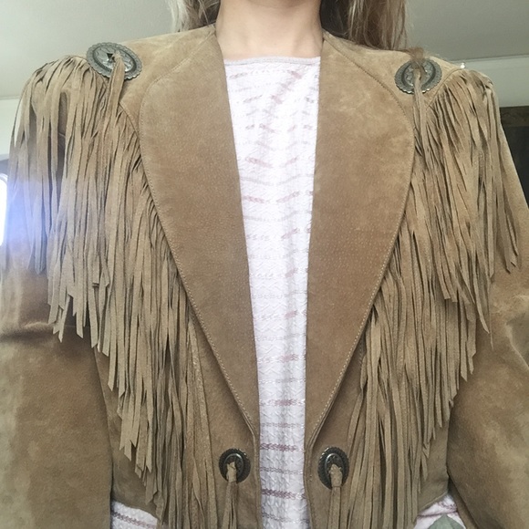 Cropped camel western leather vintage!🌈 - Picture 4 of 6